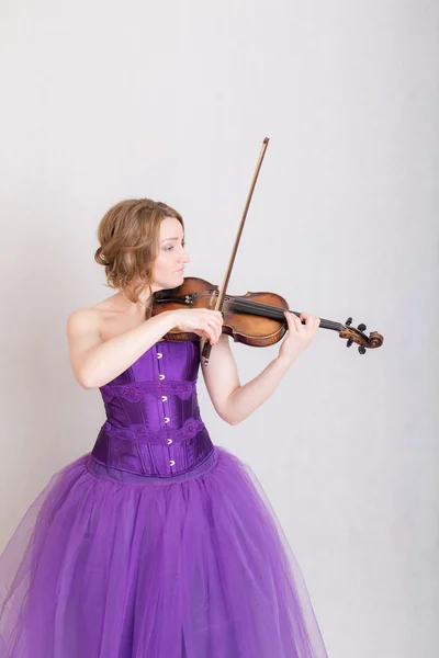 Violinist in profile — Stock Photo, Image
