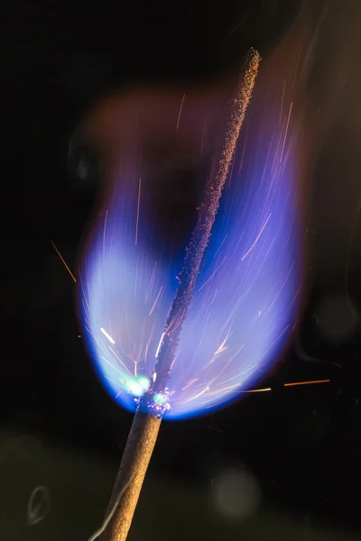 Fuego azul de cerca — Foto de Stock