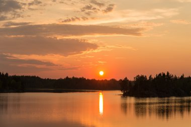 gün batımında güneş