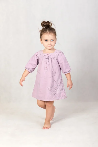 Little girl in a dress — Stock Photo, Image