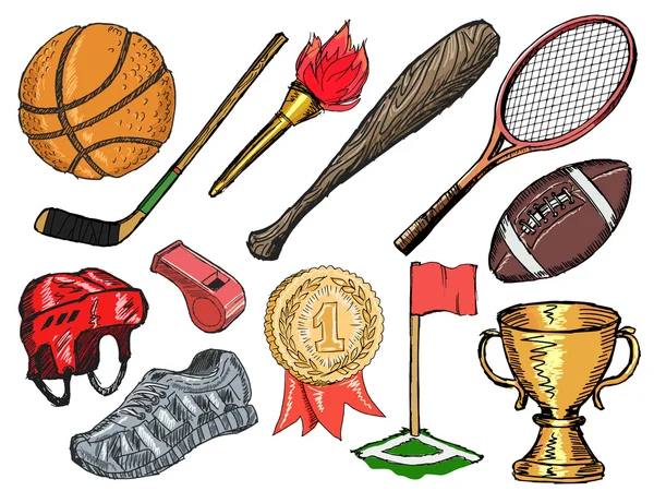 Objets sportifs — Image vectorielle