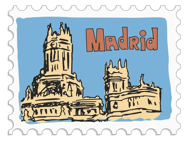 Madrid, İspanya'nın başkenti — Stok Vektör