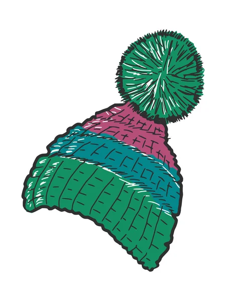 Bonnet tricoté — Image vectorielle