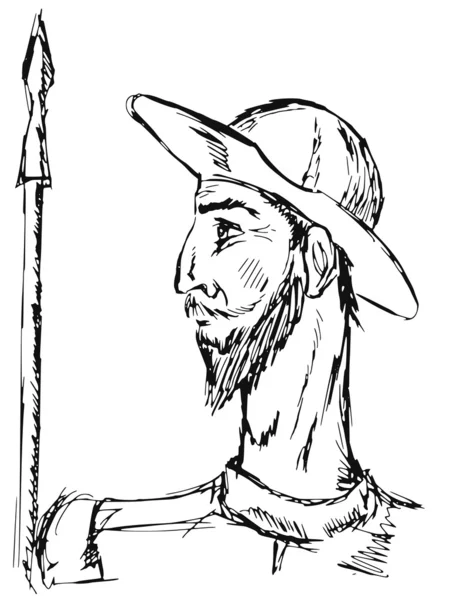 Don Quijote — Vector de stock