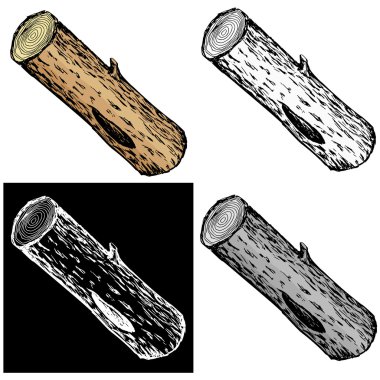 wood log clipart