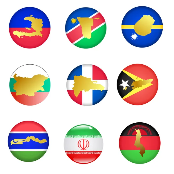 Kolekcja ikony z krajów — Wektor stockowy