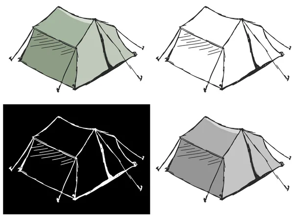 Toeristische tent — Stockvector