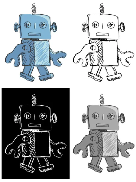 Děti robot — Stockový vektor