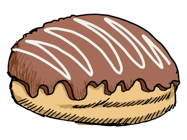 Bollo con chocolate — Vector de stock