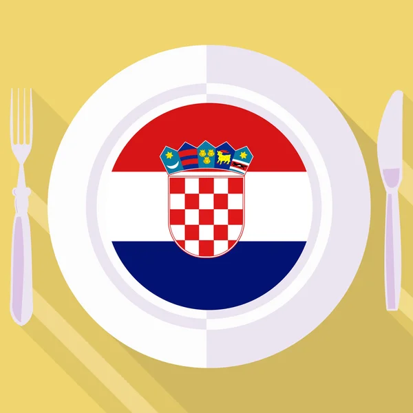 Keuken van Kroatië — Stockvector