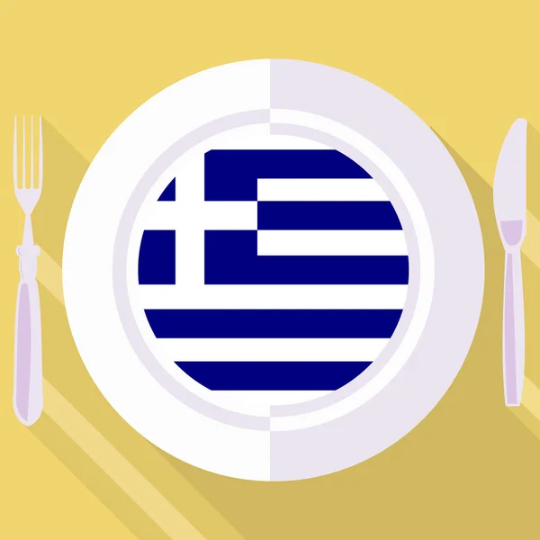 Cocina de Grecia — Vector de stock