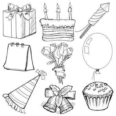 kutlama için nesneleri