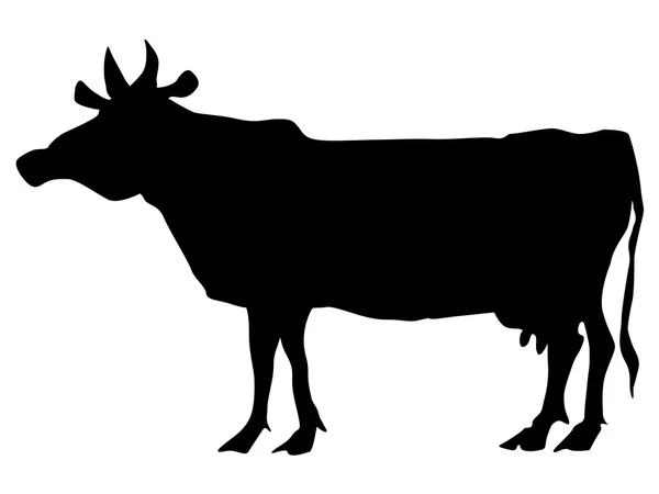 Silhouette de vache — Image vectorielle