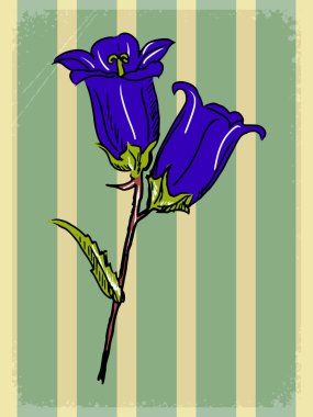 çiçek ile antika arka plan