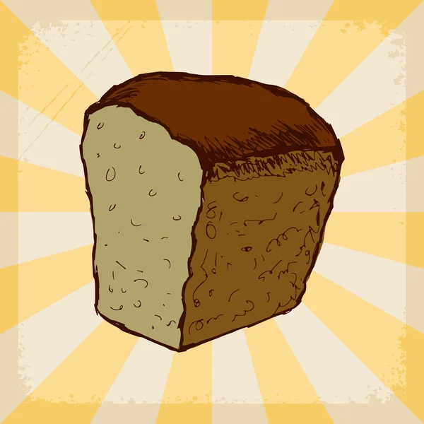 Vintage Hintergrund mit Brot — Stockvektor