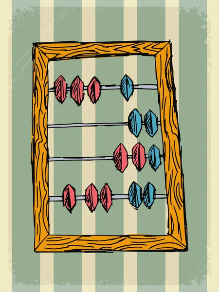 Vintage achtergrond met abacus — Stockvector