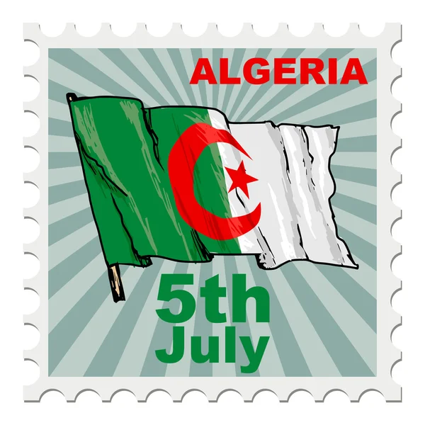 国庆节的阿尔及利亚 — 图库矢量图片