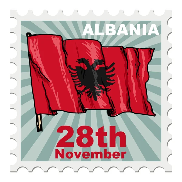 Dia nacional de albania — Vetor de Stock