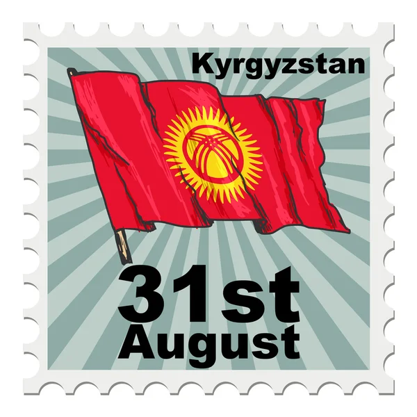 キルギス共和国のナショナルデー — ストックベクタ