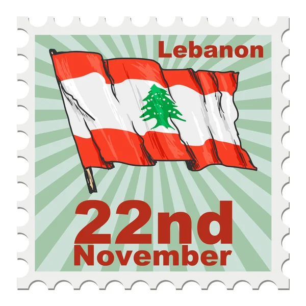 Nationalfeiertag von Libanon — Stockvektor