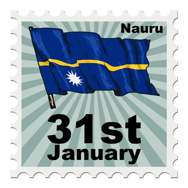 Nationaler Tag von nauru — Stockvektor