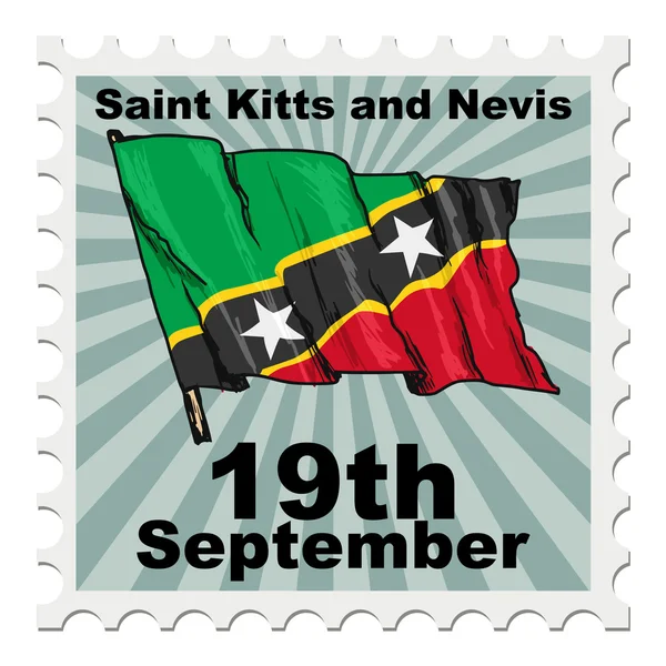Nemzeti ünnep, Saint Kitts és Nevis — Stock Vector