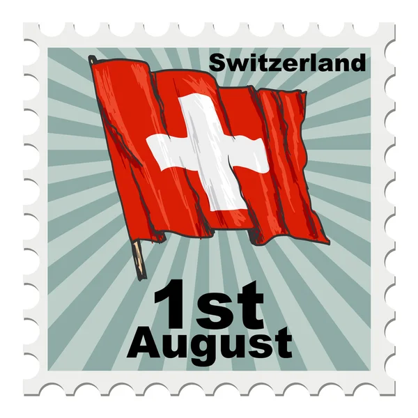 Święto Narodowe w Szwajcarii — Wektor stockowy