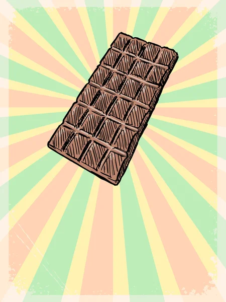 Vintage Hintergrund mit Schokolade — Stockvektor