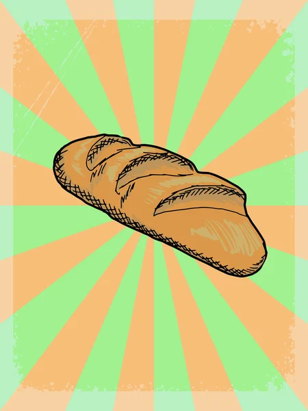 Fond vintage avec motif de boulangerie — Image vectorielle