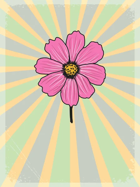 Fond vintage avec motif floral — Image vectorielle