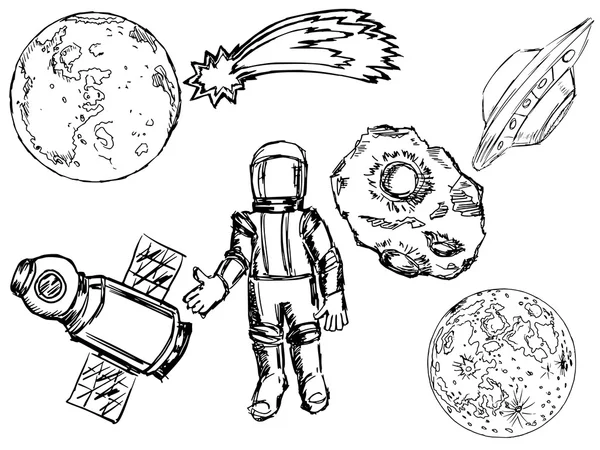 Космические объекты — стоковый вектор