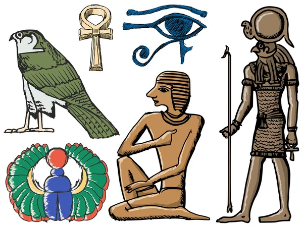 Simbol Mesir kuno - Stok Vektor