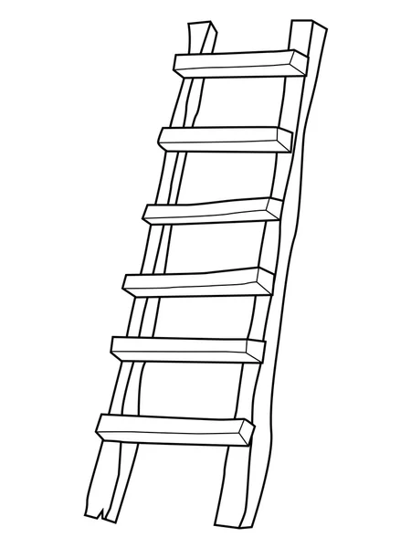 Escalera de madera — Vector de stock