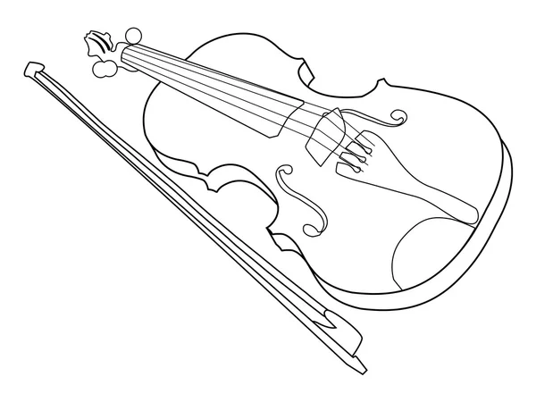 Geige, Musikinstrument — Stockvektor