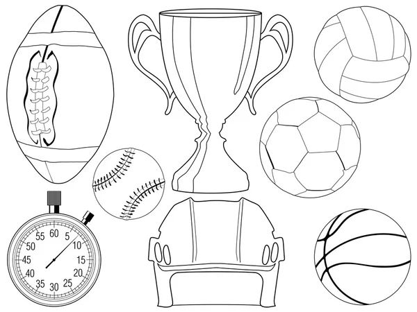 Sport objects — Stock Vector