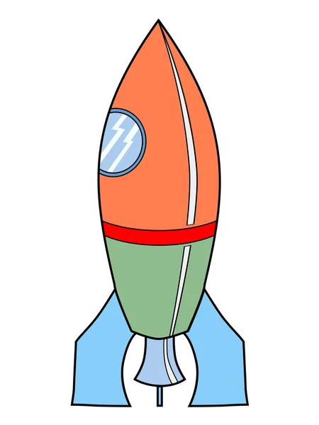 Toy symbolic rocket — Stock Vector