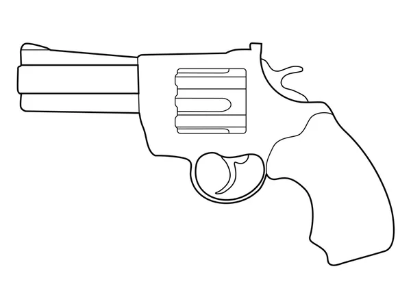 Vecchia pistola revolver — Vettoriale Stock