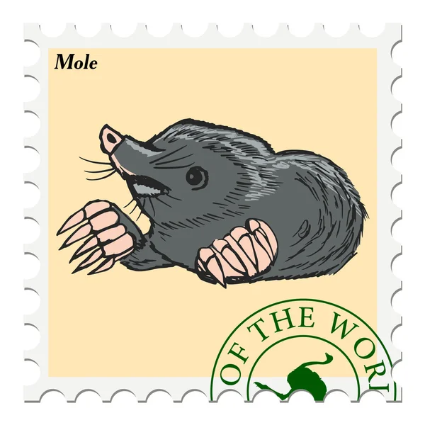 Stempel met mole — Stockvector