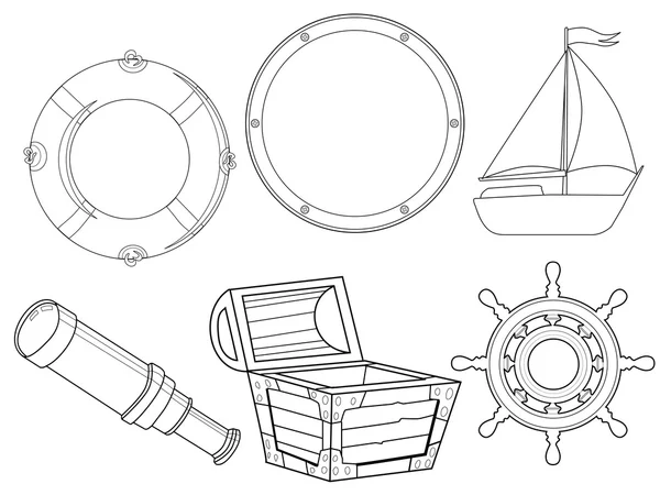 Conjunto de piratas — Archivo Imágenes Vectoriales