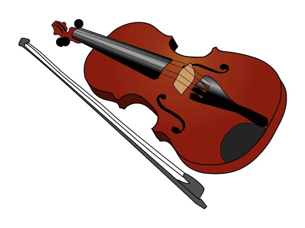 Скрипка, музыкальный инструмент — стоковый вектор