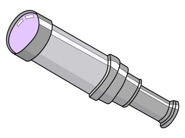 Vintage teleskop, vintage nesne