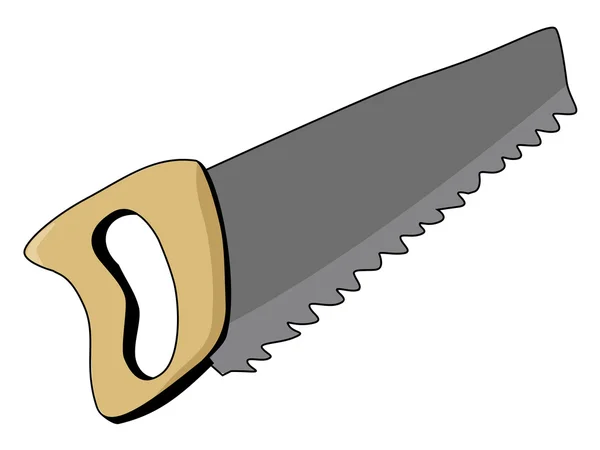 Hand saw, tool — Stock Vector