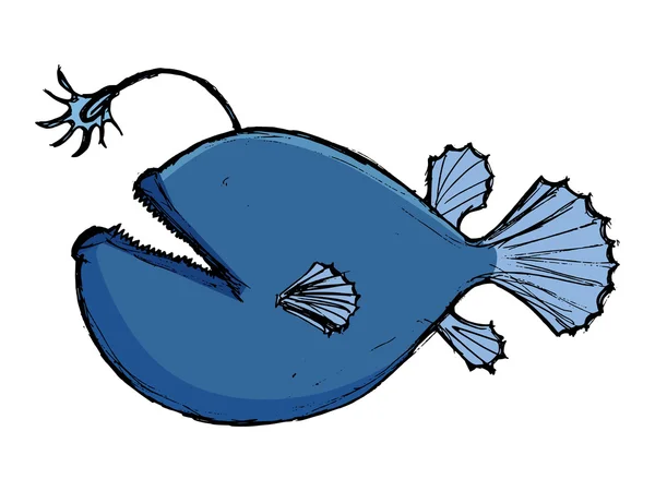 Derin deniz balıkları, yaban hayatı, yaban hayatı, Hayvanat Bahçesi hayvan o çizimi — Stok Vektör