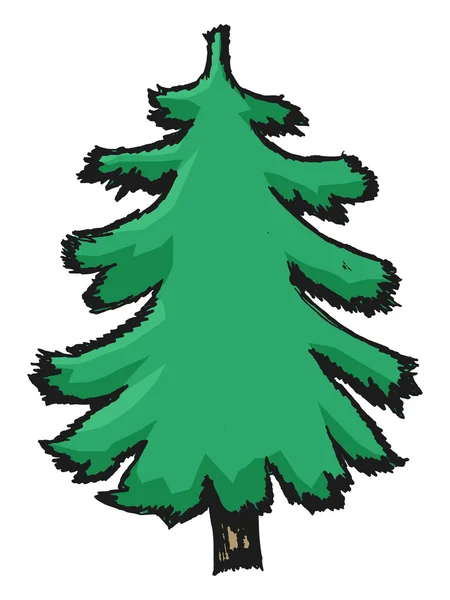 Tall, illustration av natur, skog, julgran — Stock vektor