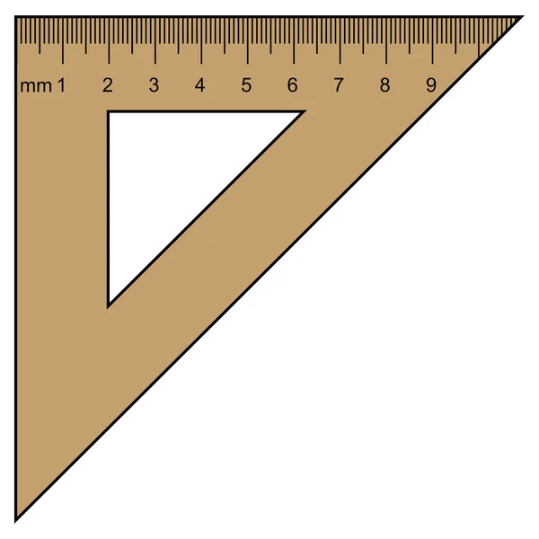 Riglă, instrument de măsurare — Vector de stoc