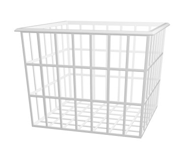 Beyaz arka plan üzerinde gıda sepeti