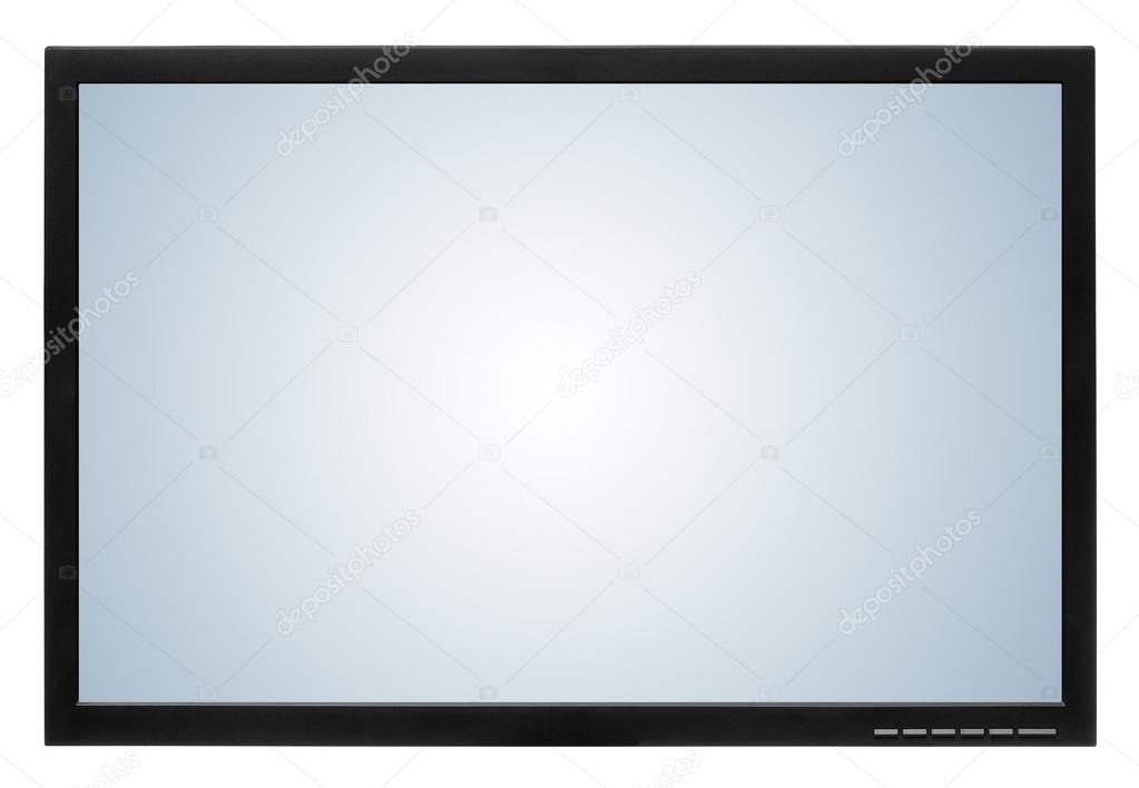 Computer display or lcd tv on white background