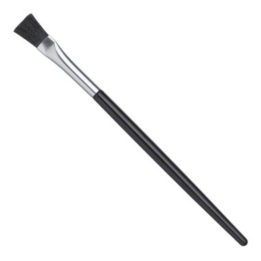 Profesyonel makyaj fırçası beyaz arkaplanda izole edildi