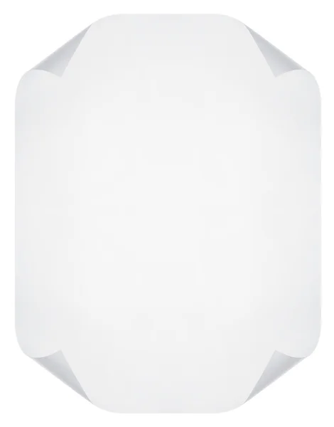 白い背景に用紙の空白のシート — ストック写真