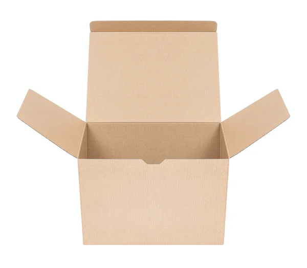 Caja de cartón abierta — Foto de Stock